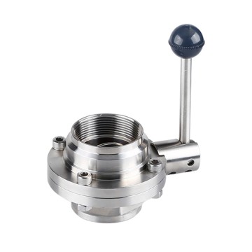 Stainless Steel Manual Butterfly Sanitary Valve With Multi-Position Handle