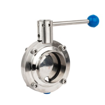3A/SMS/DIN/Rjt/ISO SS304/316 Stainless Steel Food Grade Manual Welded/Clamped/Thread Butterfly Valve