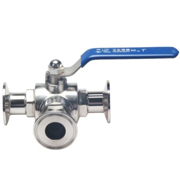 QF Sanitary Three Way Ball Valve