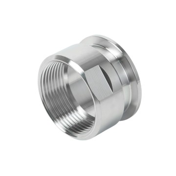 Tri Clamp Tri Clover Fittings To NPT 1/2" Male Thread Adaptor SS304 With Groove Milling