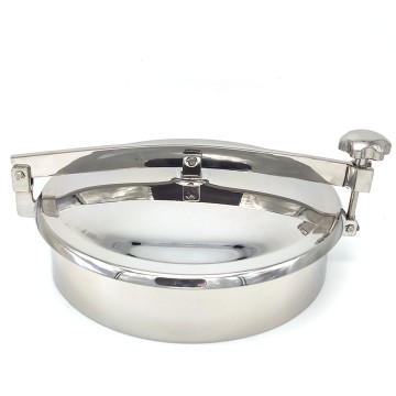 Hygenic Stainless Steel Non-Pressure Round Manhole with Steel Handle