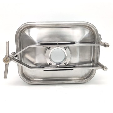 Square Manhole Cover with sight glass