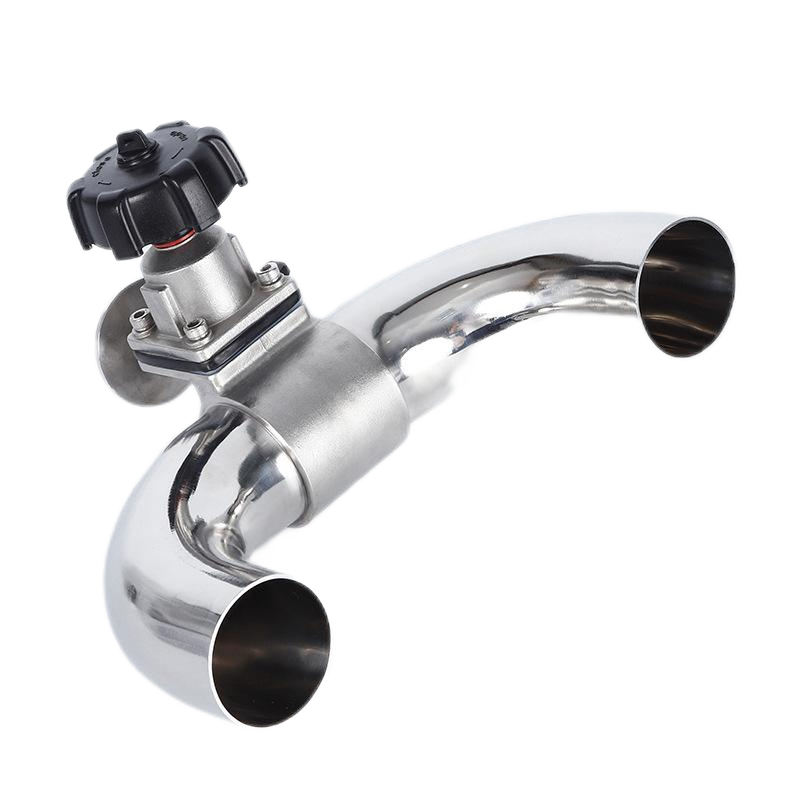 Stainless Steel 316 Sanitary Pharmaceutical Water Machinery 3 Way Tri Clamped U Type Diaphragm Valve