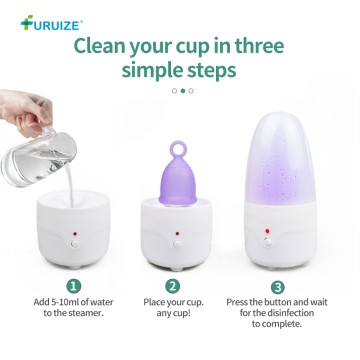 Steam Sterilizer - Kills 99.9% of Germs with Cleaner Steam Wash Your Period Cup or Disc in 3 Minutes!