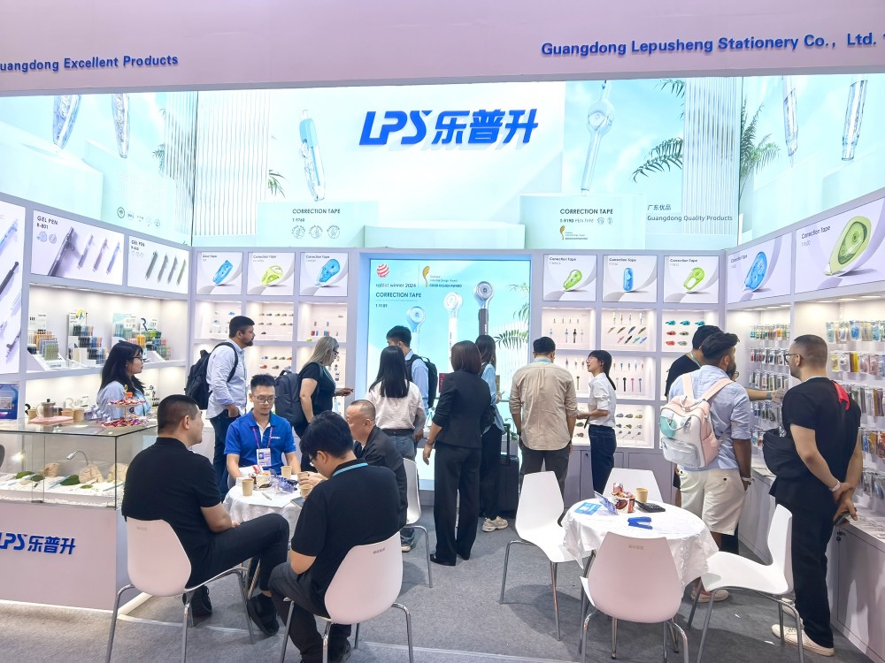 Exhibición de productos de papelería LPS