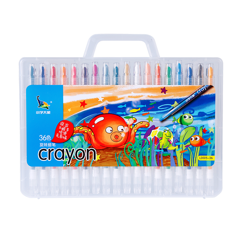 Art Fan L3005-36/L3060-36 OEM Twistable Crayons 36-color Box & PVC bag