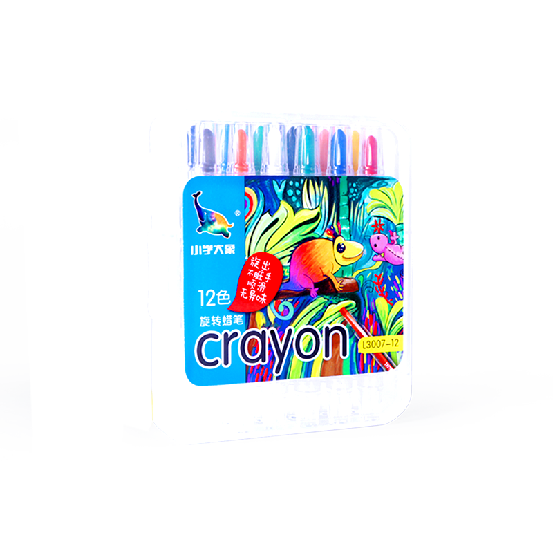 Art Fan L3007-12/L3061-12 OEM Twistable Crayons 12-color Box & PVC Bag