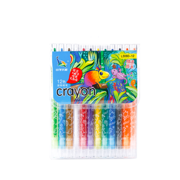 Art Fan L3005-12/L3060-12 OEM Twistable Crayons 12-color Box & PVC Bag