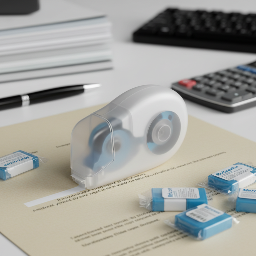 Refillable Correction Tape For Office & Administrative Document Correction