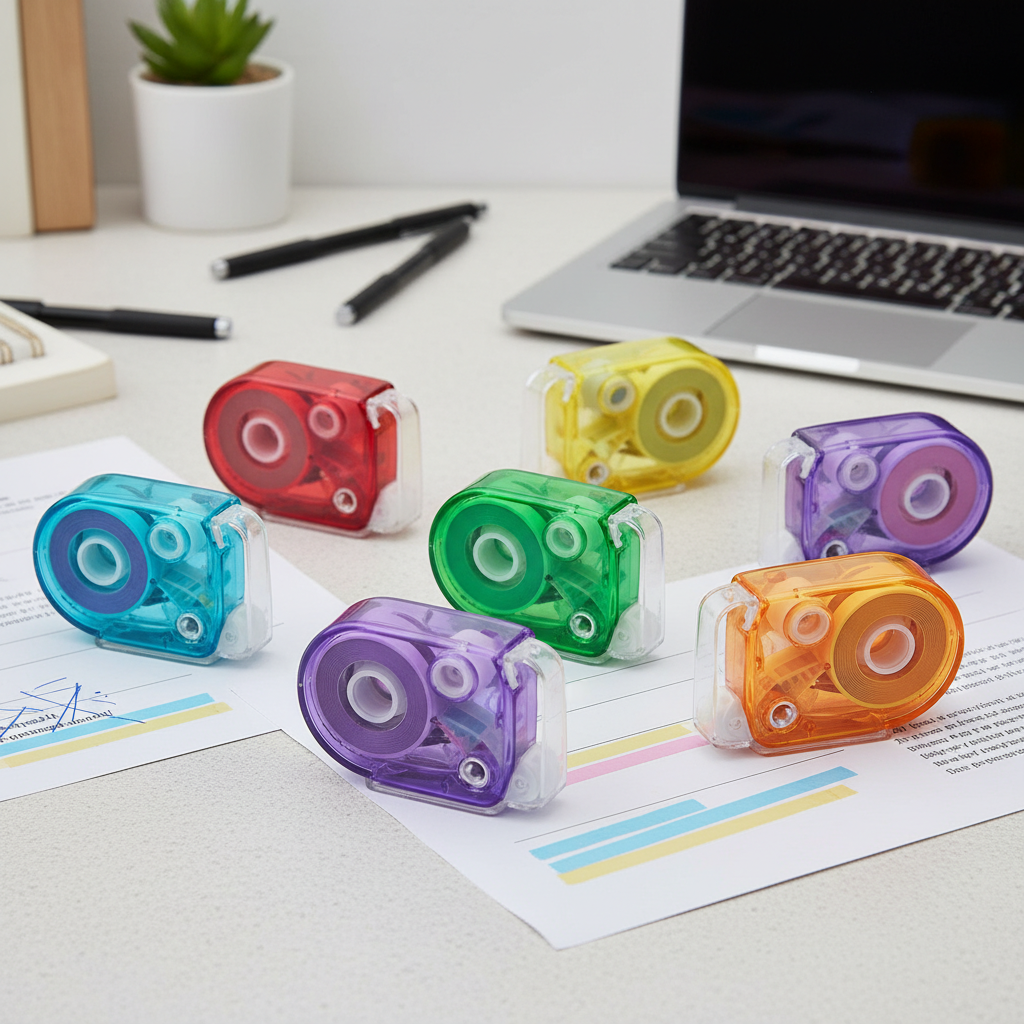 Colored Correction Tape For Office & Administrative Document Correction