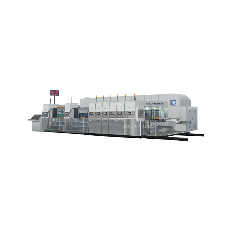 5+1 printing drying oiling slotting die cutting machine