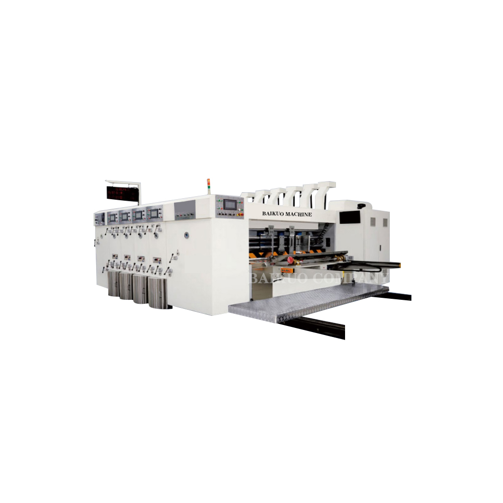 Mechanical pressure free four color printing die cutting plate free slotting machine
