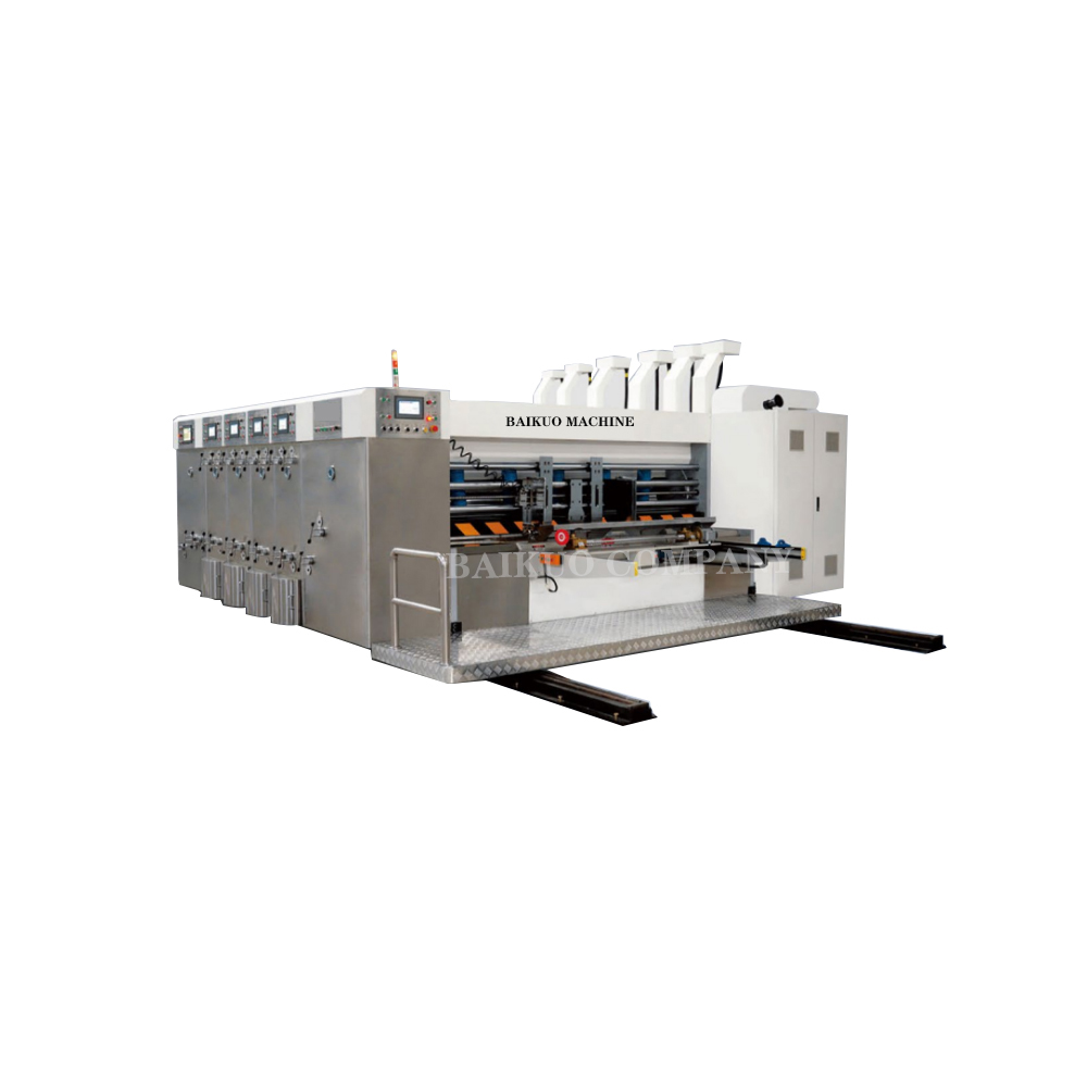 Servo pressure free leading edge four color printing die cutting free plate slotting machine