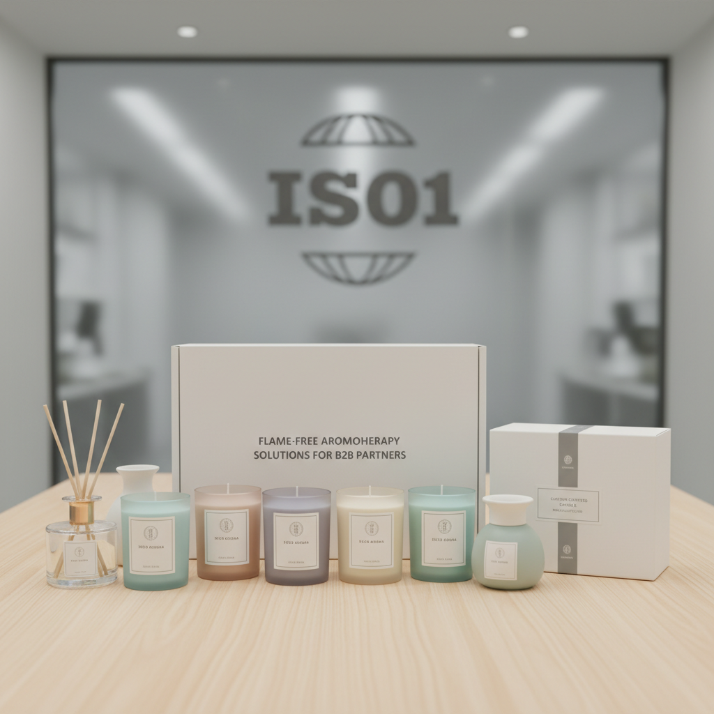 ISO 9001 certified scented candle and flameless aromatherapy product manufacturer.