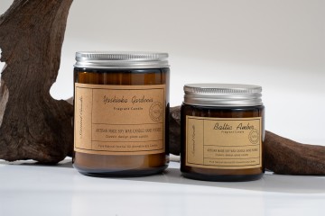Soy Wax Scented Candles in Cream Brown Cup - Cozy Ambiance
