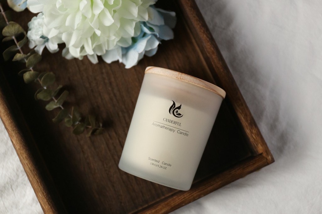 Soy Wax Scented Candle with Frosted Cup Gift Set