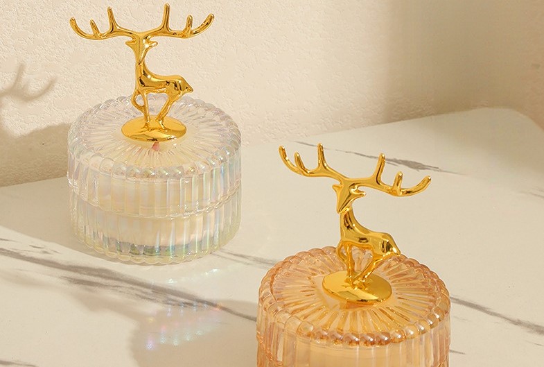 Deer Antler Scented Candle Gift - Festive Home Decor