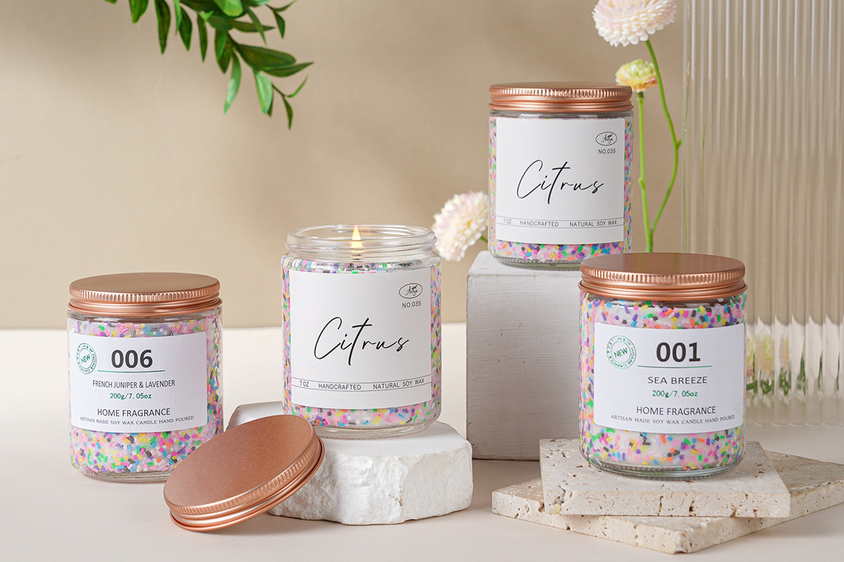 Candy-Colored Granule Scented Candles Soy wax aromatherapy candle