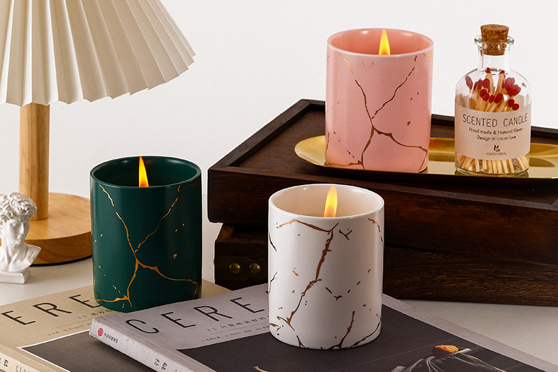 Soy Wax Ceramic Aromatherapy Scented Candle for Hotel Decor