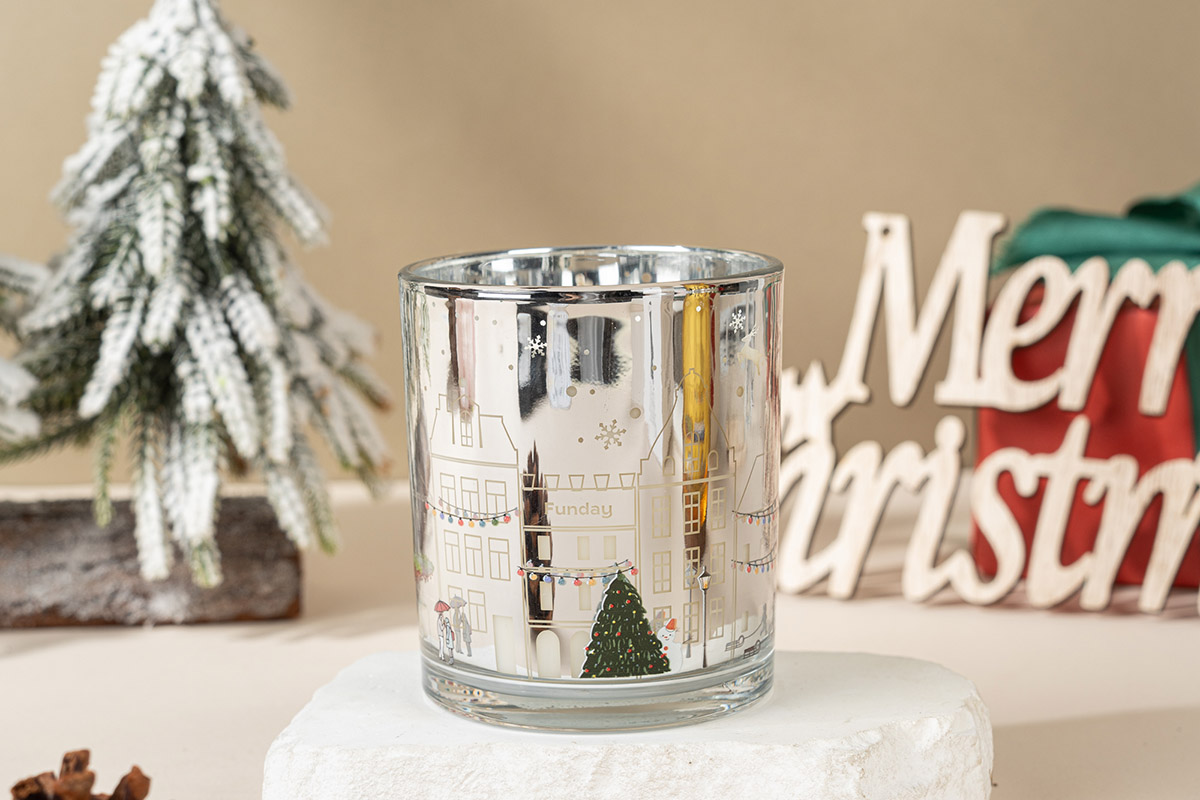 Laser engraving Soybean wax Christmas companion Scented candle