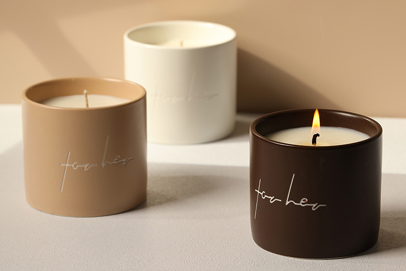 Nordic Style Ceramic Cup Soy Wax Aromatherapy Candle Gift
