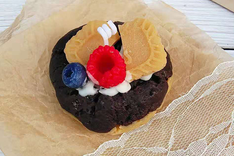 Creative cookie chocolate dirty bag scented candle with Handmade