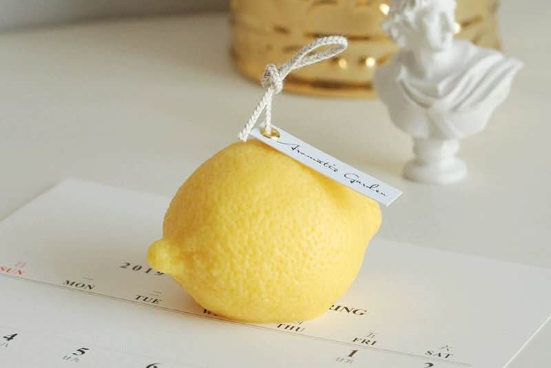 Creative Novelty Cute Fruit Lemon Soy wax scented Candle