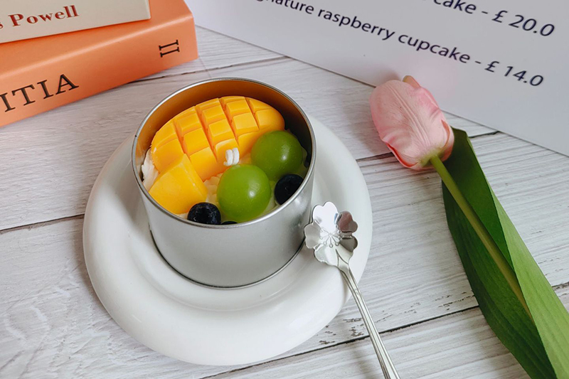 Creative Tin Dessert Cake Soy Wax Scented Candle by Mango grapes Decor