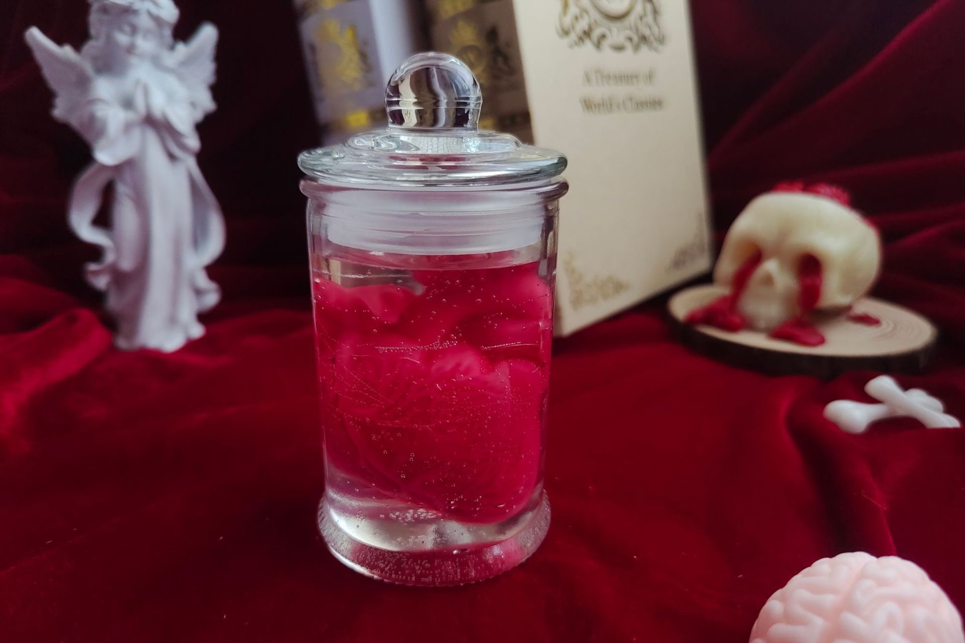 Spooky Halloween Heart-Shaped Blood Scented Candle