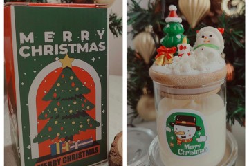 Lovely creative Christmas ambience decoration  scented candle with Christmas tree Decor