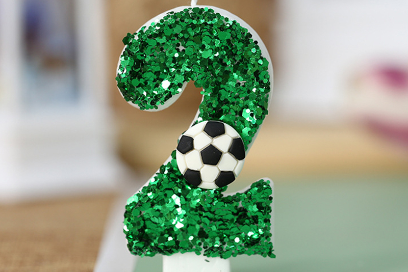 New digital candle Boy series Football birthday cake candle