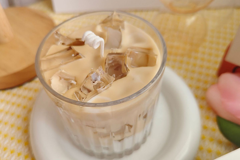 Cappuccino Iced Latte Coffee Cup Soy Wax  Scented Candle