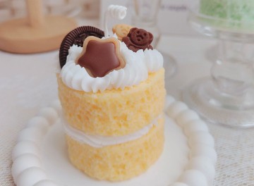 Popular Handmade Double Yellow Cake Scented Candle For Decoration