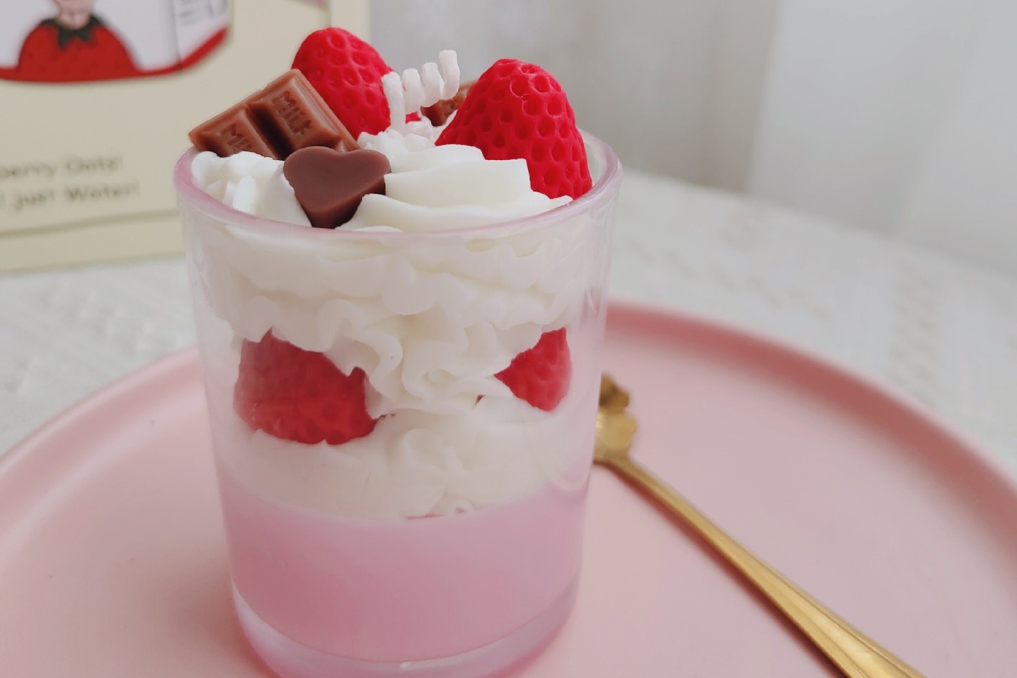 Strawberry Chocolate Ice Cream Cup Scented Candle