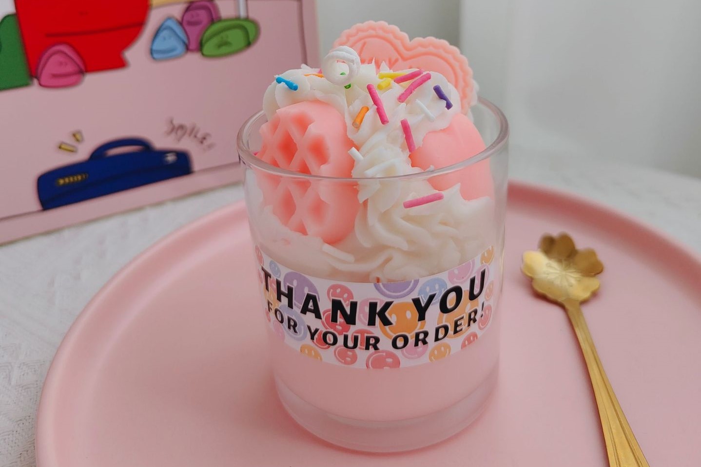Strawberry Chocolate Handcrafted Soy Wax Candle Cup