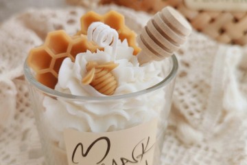 Beehive Cream Cup-Shaped Aromatherapy Candle