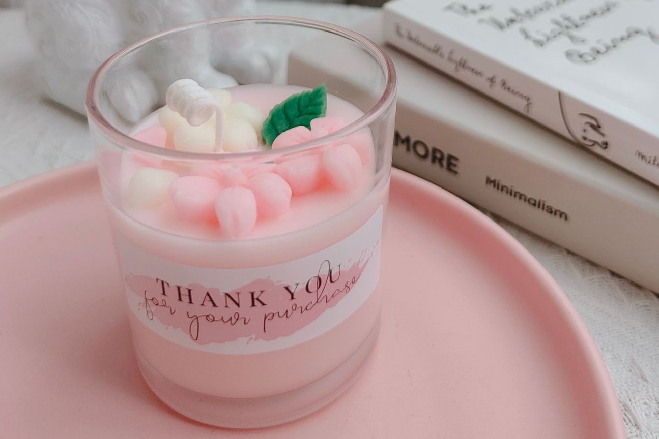 Sakura Blossom Cup Aroma Candle - Elegant Home Decor