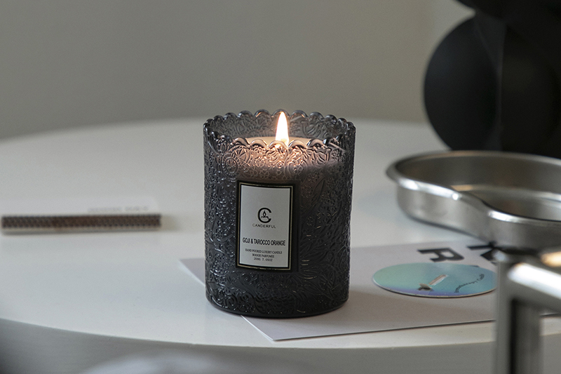 Custom Lace Cup Soy Wax Candle with Floral Aroma