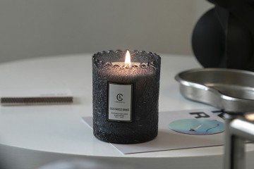 Custom Lace Cup Soy Wax Candle with Floral Aroma
