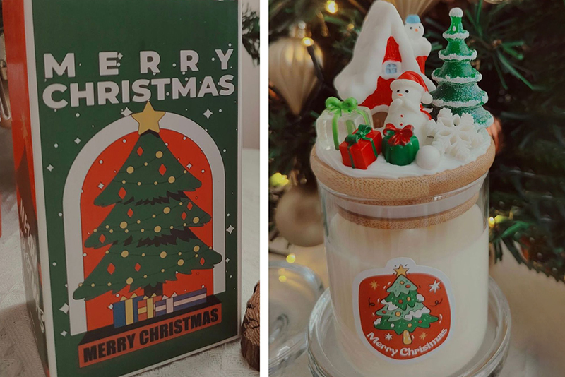 Novelty Creative Santa decorating scented candle for party decor