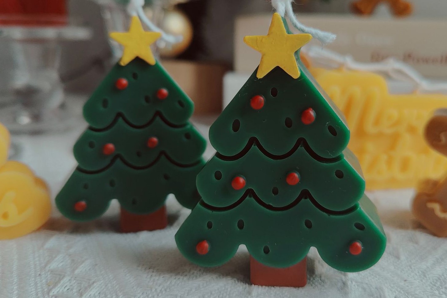 Cartoon Christmas Tree Scented Candle - Holiday Cheer!
