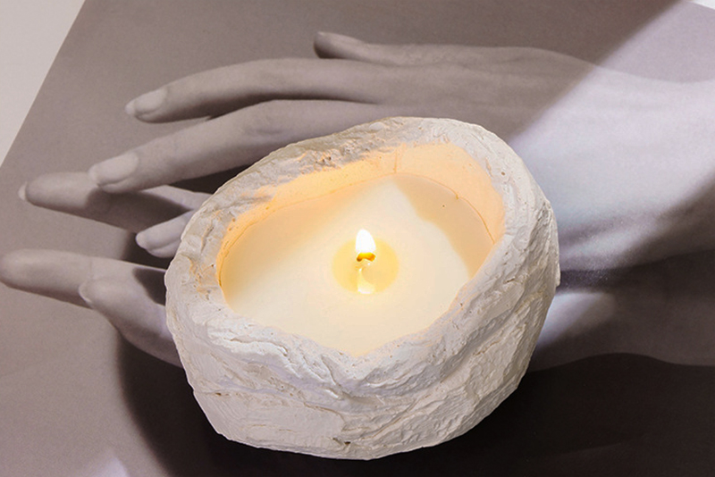 Creative Bird's Nest Gypsum Cup with Soy Wax Scented Candle