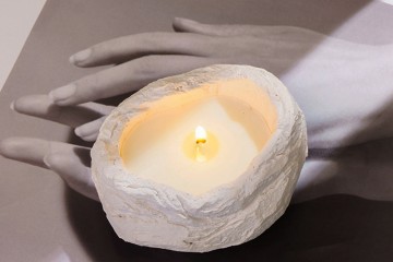 Creative Bird's Nest Gypsum Cup with Soy Wax Scented Candle