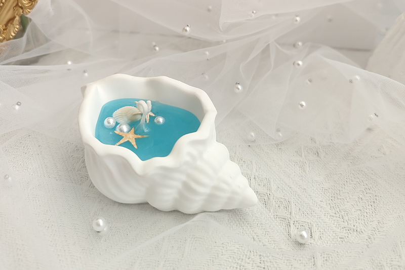 Oceanic Delight: Creative Seashell Jelly Candle with Aromatherapy