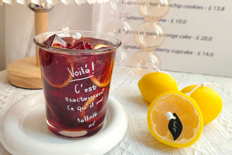 Iced Lemon Red Tea Jelly Wax Candle - Aromatherapy Home Decor