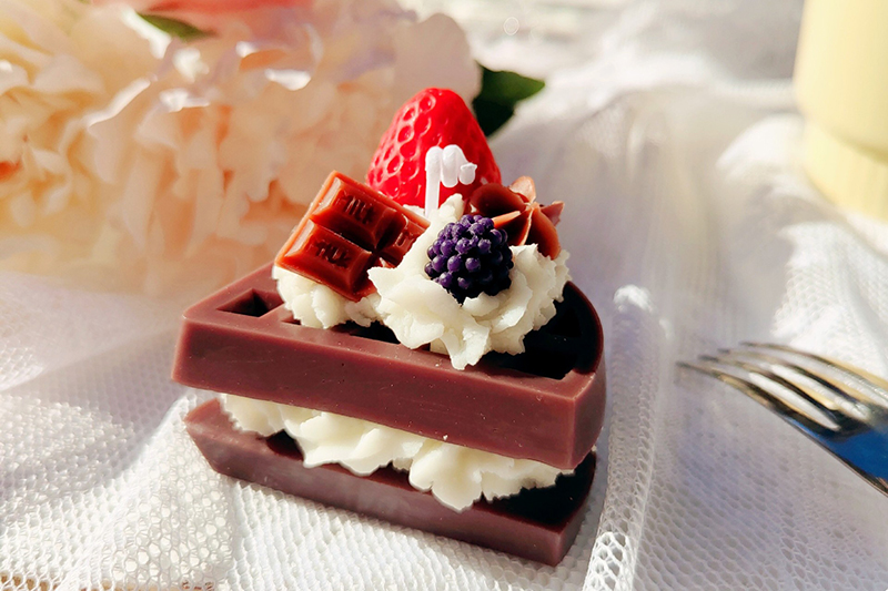 Inspired Cute Handcrafted Waffle Dessert Soy Wax Scented Candle