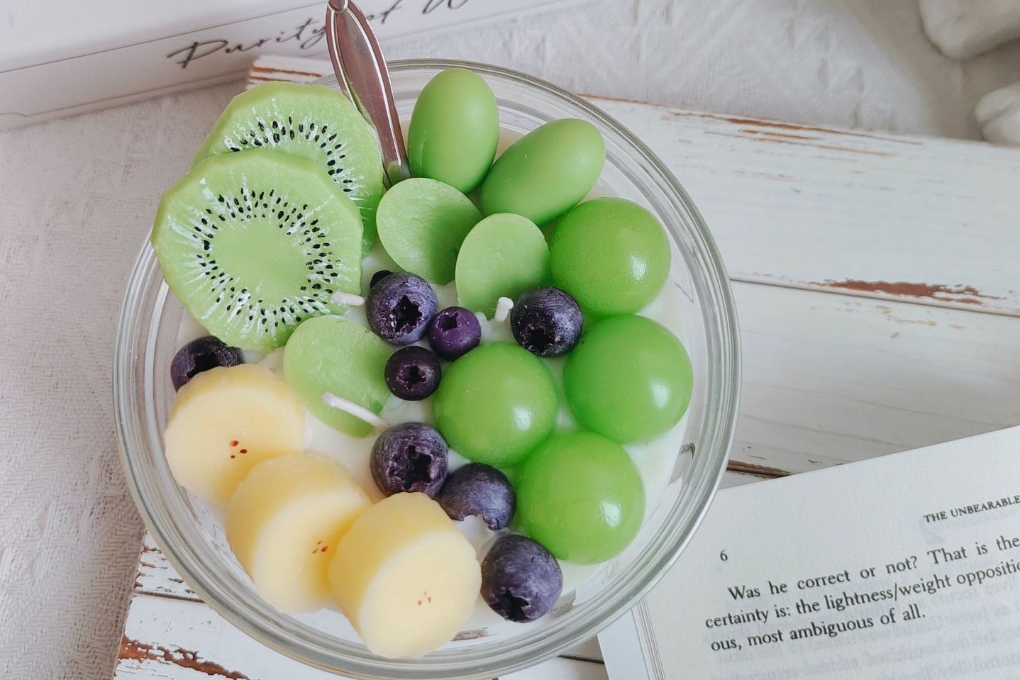 Kiwi-Shaped Scented Candle - Unique Decorative Accent
