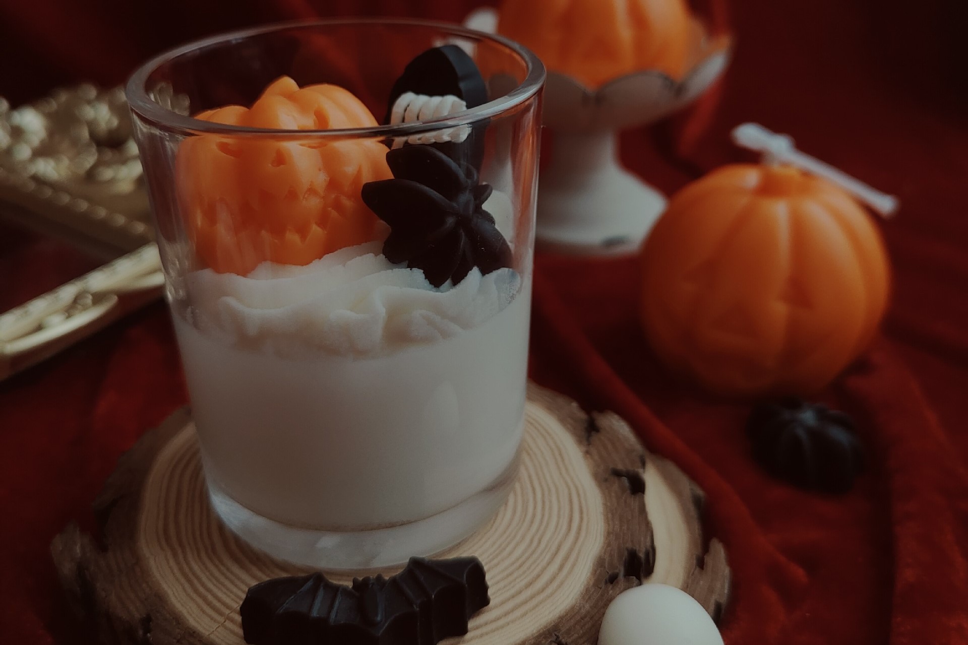 Pumpkin Spider Cup Shaped Aromatherapy Candle