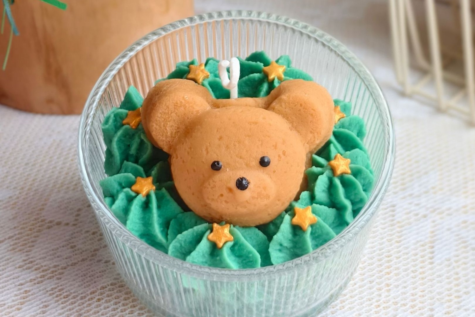 Christmas Cookie Bear Scented Candle - Festive Holiday Aroma