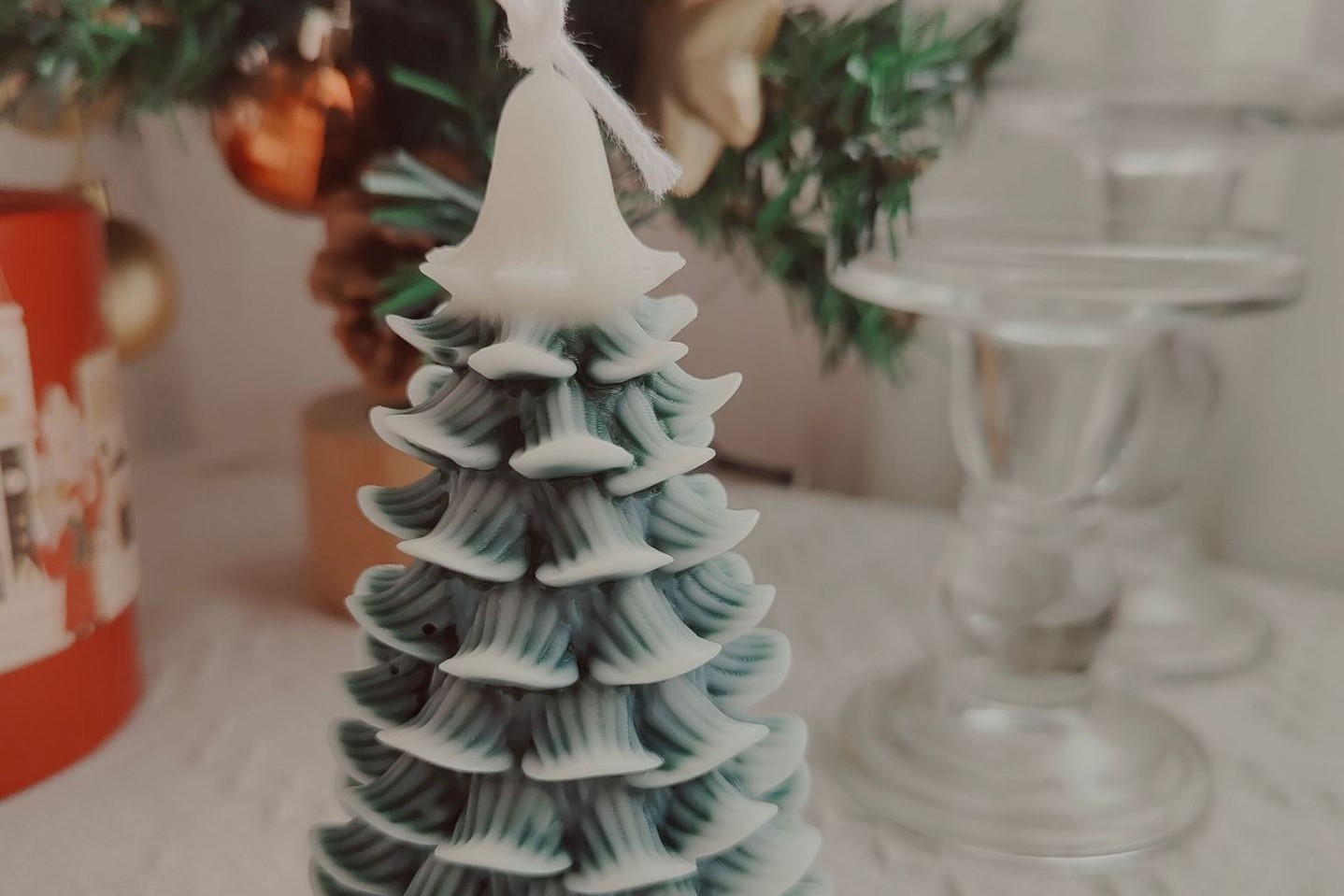 Large Cedar Tree Shaped Aromatherapy Candle - Cozy Decor